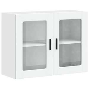 vidaXL Armario de pared para cocina con puerta de cristal Porto blanco
