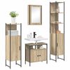 vidaXL Juego de muebles de ba&ntilde;o con estante 4 pcs Roble Sonoma