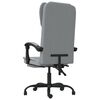 vidaXL Silla de oficina reclinable tela gris claro
