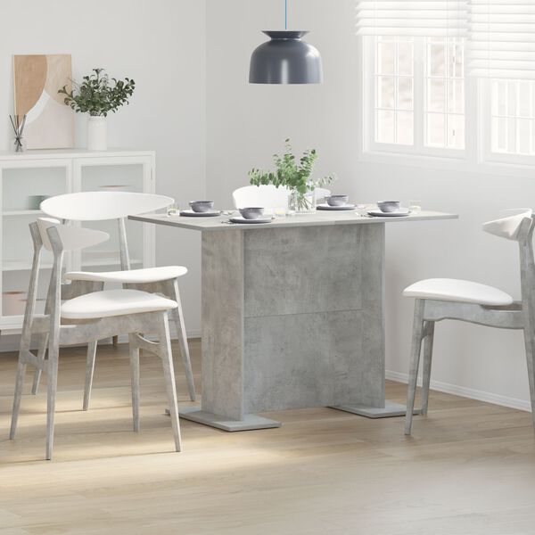 vidaXL Mesa de Comedor Gris hormigón 110 x 60 x 75 cm