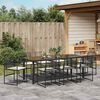 vidaXL Conjunto de Comedor de Jard&iacute;n 9 pcs Negro