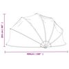 vidaXL Cúpula para piscina redonda PVC 406x203 cm