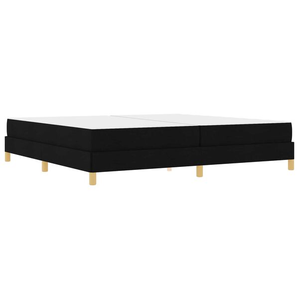 vidaXL Cama tipo Box Spring con colch&oacute;n Negro 200 x 200 cm tela