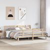 vidaXL Estructura de cama con cabecero madera maciza de pino 200x200cm