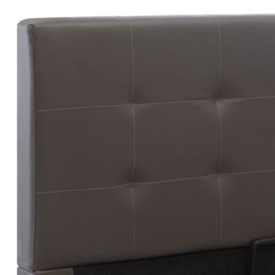 vidaXL Cama canapé hidráulica cuero sintético gris 180x200cm