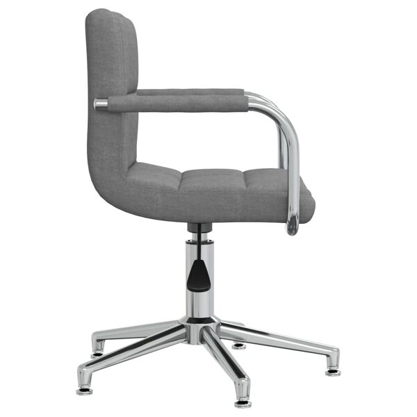 vidaXL Silla de comedor giratoria tela gris claro