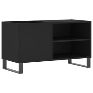 vidaXL Mueble de discos madera de ingenier&iacute;a negro 85x38x48 cm