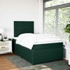 vidaXL Cama box spring con colch&oacute;n terciopelo verde oscuro 120x200 cm