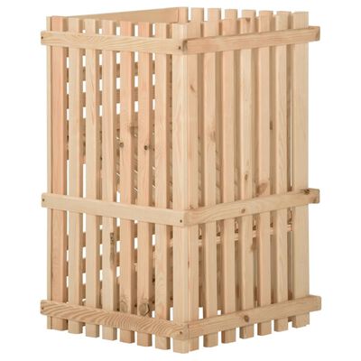 vidaXL Caja para patatas madera maciza de pino 50x50x80 cm