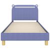 vidaXL Cama para niños con cabecero Azul jeans 90 x 200 cm tela