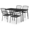 vidaXL Juego de comedor de jard&iacute;n 5 piezas acero gris antracita