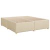 vidaXL Cama box spring con colch&oacute;n tela color crema 200x200 cm