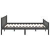 vidaXL Estructura de cama sin colch&oacute;n madera maciza gris 140x190 cm