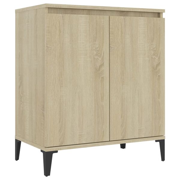 vidaXL Aparador de madera contrachapada color roble Sonoma 60x35x70 cm