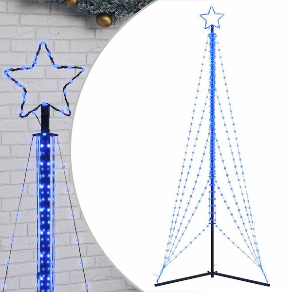 vidaXL Árbol de Navidad LED 525 LEDs azul 302 cm