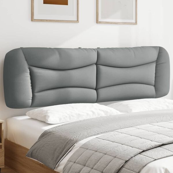 vidaXL Cabecero de cama acolchado Hvar tela gris claro 180 cm