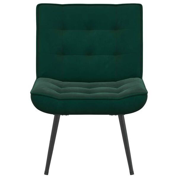 vidaXL Sill&oacute;n de relax terciopelo verde oscuro 64x74x84 cm