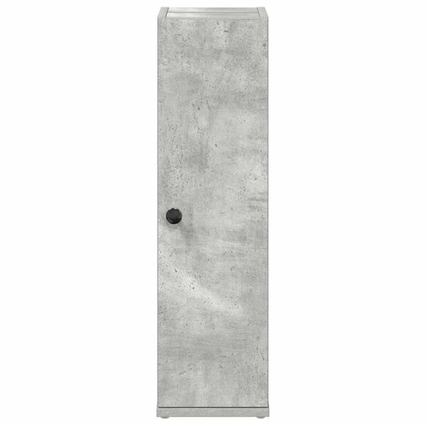 vidaXL Mueble de ba&ntilde;o con portarrollos gris hormig&oacute;n 20,5x22x72 cm