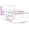 vidaXL Estructura de cama Negro 120 x 200 cm Madera de ingenier&iacute;a