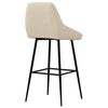 vidaXL Taburetes de cocina 2 unidades terciopelo color crema