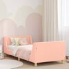 vidaXL Cama para ni&ntilde;os con cabecero Rosa 90 x 190 cm Tela de Oveja