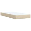 vidaXL Cama box spring con colch&oacute;n tela color crema 80x200 cm