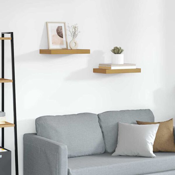 vidaXL Estante de pared 2 pcs Beige 40 x 23,5 x 4 cm