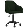 vidaXL Sillas de comedor giratorias 6 unidades terciopelo verde oscuro