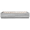 vidaXL Estructura cama con luces LED madera gris Sonoma 150x200 cm