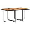 vidaXL Set de comedor de jardín 7 pzas y cojines ratán sintético negro