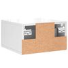 vidaXL Mesitas de noche de pared 2 uds blanco brillo 35x35x20 cm