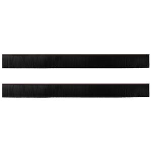 vidaXL Sellos de cepillo para puertas autoadhesivos 2 pcs Marr&oacute;n