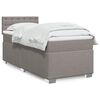 vidaXL Cama box spring con colch&oacute;n tela gris taupe 90x190 cm