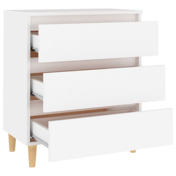 vidaXL Aparador de madera contrachapada blanco 60x35x69 cm