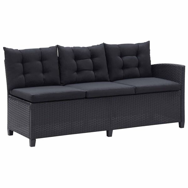 vidaXL Juegos de muebles de exterior Negro rat&aacute;n sint&eacute;tico