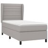vidaXL Cama box spring con colch&oacute;n tela gris claro 80x200 cm