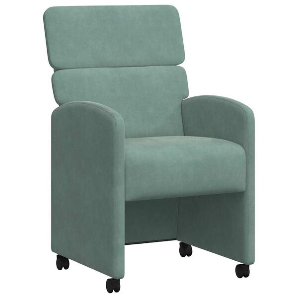 vidaXL Sillas de comedor 2 pcs Verde mar 58 x 65 x 98 cm Terciopelo