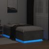 vidaXL Estructura cama con luces LED madera gris hormig&oacute;n 75x190 cm