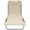 vidaXL Tumbonas plegables 2 uds acero y textilene color crema