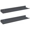 vidaXL Estante flotante 2 pcs Antracita 40 x 8,5 x 2,5 cm Acero