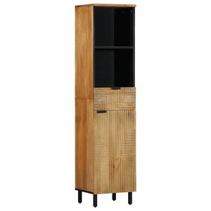 vidaXL Mueble de baño de madera maciza de mango marrón 38x33x160 cm