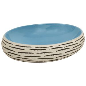 vidaXL Lavabo sobre encimera ovalado cer&aacute;mica multicolor 59x40x15 cm