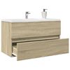 vidaXL Armario lavabo madera de ingenier&iacute;a roble Sonoma 80x38,5x45 cm