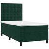 vidaXL Cama box spring con colch&oacute;n terciopelo verde oscuro 90x200 cm
