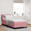 vidaXL Cama tipo Box Spring con colch&oacute;n Rosa 100 x 200 cm Terciopelo
