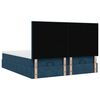 vidaXL Cama otomana con colchones y luces LED azul oscuro 200x200 cm