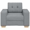 vidaXL Sill&oacute;n Sof&aacute; Tela Gris Claro 100x78x80 cm