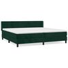 vidaXL Cama box spring con colch&oacute;n terciopelo verde oscuro 200x200 cm