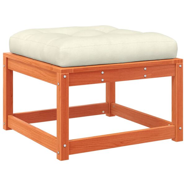 vidaXL Set de sof&aacute;s jard&iacute;n 6 pzas con cojines madera pino marr&oacute;n cera