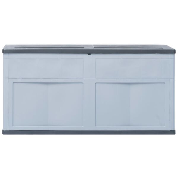 vidaXL Caja de almacenamiento de jardín 320 L gris y negro